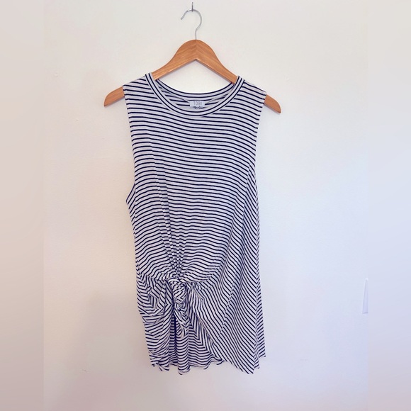 TOBI long striped tank with tie front - Picture 1 of 3
